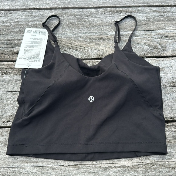 Lululemon Align Cropped Cami Tank Top Light Support, A/B Cup Black size 6 NWT - Picture 4 of 8